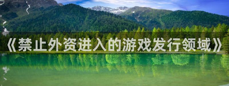 杏耀官网登录注册失败：《禁止外资进入的游戏发行领域》