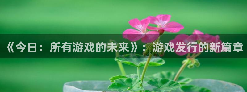 杏耀商标：《今日：所有游戏的未来》：游戏发行的新篇章